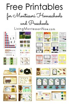 the free printables for montesson homeschool and preschool's