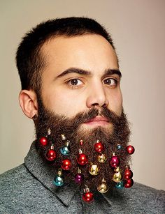 Beard Baubles are Christmas Ornaments for Beards - Best Beards 2014 - Esquire Barba Hipster, Glitter Beard, Funny Christmas Pictures, Hipster Beard