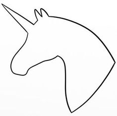 the outline of a unicorn's head on a white background