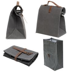 ✽ Heavy Duty&Durable : The outside of the lunch bag is made of 20 OZ WAXED CANVAS water resistant fabric for very high durability. The edges are closed with DOUBLE STITCHED for long life. Vegetable tanned 5-6 OZ GENUINE LEATHER are secured to the bag with high quality metal accessories to carry your meals safely. ✽ Large Capacity : 10''L x 6.3''W x 10.2''H Large capacity lunch bag is enough to fit all your snacks, drinks, sandwiches, fruits or vegetables. You can take it to the office, schoo