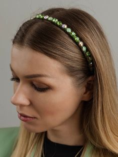 Green Headband, Headband Styles, Satin Ribbon, Have A Great Day, Your Image, Hair Makeup, Ribbon, Make Your, Satin