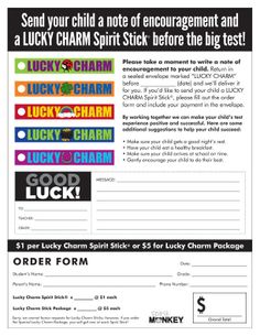 the lucky charm spirit sticker is being used to promote luck charms and other items