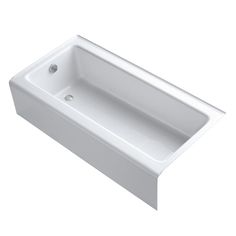 the bathtub is white and has no lid