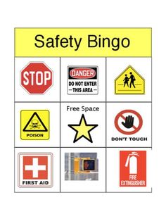 the safety sign is displayed with other signs