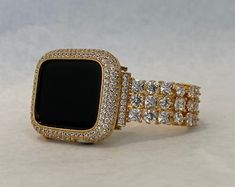 Apple Watch Bands Gold, Apple Watch Cover, Gold Apple Watch Band, Diamond Bling, Bracelet Apple Watch