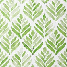 watercolor painting of green leaves on white paper