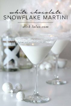 the white chocolate snowflake martini is on sale