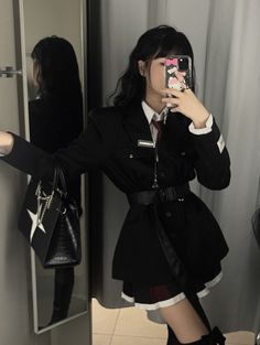 School Uniform Fashion, Girl Fashion Style, Estilo Preppy, Uniform Fashion, Princess Outfits, Asian Outfits, Edgy Outfits