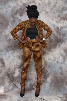 African print top and pants set , african clothing, african dress, the african… Blazer Set For Women, Ankara Suit, African Print Top, African Shop, Goddess Fashion, Mode Prints, African American Fashion, African Print Tops, Afrikaanse Mode