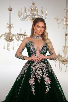 Velvet Ball Gown, Long Sleeve Wedding Guest Dresses, Indian Wedding Reception Outfits, Royal Wedding Dress, Long Prom Gowns, Royal Dresses, Christmas Party Outfits, Long Sleeve Wedding, Dresses 2024