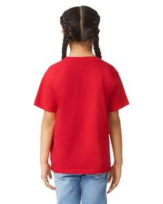 Youth Softstyle T-Shirt - RED - S | Gildan Youth Softstyle T-Shirt in Red Size Small | ring spun cotton Small Ring, Large Ring, Small Rings, Shoulder Top, Spun Cotton, Open Shoulder Tops, Cotton Blend, Size Medium, T Shirts