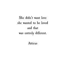 a quote from attic about love