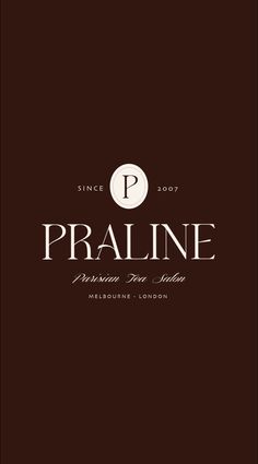 the logo for praline, an italian restaurant in london's west end