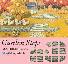 an animated garden with flowers and trees