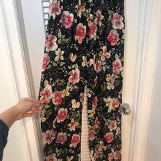 New! With Tags - Wide Dress Pants From Zara With Adjustable Band And Strap. Has Pockets. Floral Print Wide Dress Pants, Wide Dress, Printed Palazzo Pants, Paperbag Pants, Wide Leg Crop Pants, Ecru Color, Printed Wide Leg Pants, Wide Leg Cropped Pants, Flare Leg Pants