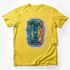 Abstract Art Speaker Design T-Shirt, Colorful Urban Music Tee, Unisex Graphic Tee, Stylish Streetwear Clothing Male T-Shirt Custom graphic T-Shirt.Customize your color Yellow Graphic Tee With Graffiti Print, Yellow Pop Culture Short Sleeve T-shirt, Pop Culture Yellow Short Sleeve T-shirt, Yellow Short Sleeve Pop Culture T-shirt, Yellow Short Sleeve T-shirt Pop Culture, Yellow Graphic Tee With Sublimation Print, Yellow Sublimation Print Graphic Tee, Yellow Band Merch T-shirt With Graphic Design, Multicolor Graphic Band Merch T-shirt