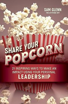 a popcorn bucket with the words share your popcorn on it and an image of some popcorn