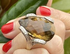 HUGE 18K Yellow Gold Diamond Smoky Quartz Ring 37 Carat Pear-Cut 7.75 Scrolls | eBay Heirloom Teardrop Diamond Ring For Formal Occasions, Formal Heirloom Teardrop Diamond Ring, Heirloom Teardrop Ring For Formal Occasions, Luxury Pear-shaped Gemstone Rings, Luxury Pear-shaped Ring With Vvs Clarity, Luxury Teardrop Diamond Ring For Formal Occasions, Luxury Teardrop Diamond Ring For Formal Events, Luxury Pear-shaped Yellow Gold Rings, Luxury Pear-shaped Ring For Anniversary