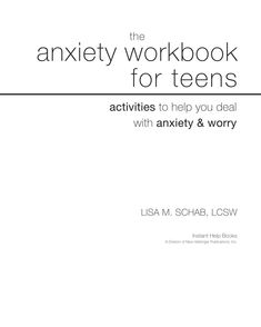 Anxiety Workbook for Teens.pdf Affirmation Activities, Relationship Boundaries, Teaching Social Skills, Activities For Teens, Child Life, Books For Teens, Social Work, Social Emotional