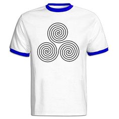 NUBIA Triple Symbol Contrast Color New Style Tee For Mens RoyalBlue Size L - Brought to you by Avarsha.com Custom Tshirt, Fitted Tee, Workout Tee, Fashion Tees, New Style, Branded T Shirts, Custom Tshirts, Contrasting Colors, Royal Blue