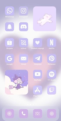 the purple and white theme on this phone is very cute, but it doesn't look