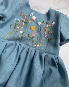 This beautiful linen toddler dress is perfect for summer as it is soft, light and plenty of room for movement. This is a perfect choice for 1st birthday dress, birthday gift, formal event, or just every day dress. The color may vary slightly due to differences in viewing devices. If you need other color or size please messages for me! 🌸MATERIAL: Material: Linen  Size : Newborn => 8 years 🌸 SHIPPING: To USA: We offer Tracked Delivery with a tracking number and an estimated 7-15 business days shipping. We accept international shipping, do not hesitate to send a message wherever you are we can ship 🌸 FEATURES ✔️ Excellent choice for everyday wear, from daily routines to holidays ✔️ Loose and comfy, easy movements ✔️ Unique and handmade ✔️ Handmade 100% with hand embroidered 🌸 CARE: Please Embroidered Baby Clothes, Baby Dress Embroidery, 1st Birthday Dress, 1st Birthday Dresses, First Birthday Outfit, Birthday Girl Outfit, Dress Birthday, Embroidery On Clothes, Dress For Girls