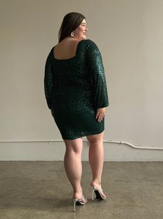 Glamorous Green Sequined Bodycon Dress, Green Sequined Bodycon Dress, Green Sequin Bodycon Dress For Party Season, Fitted Sequin Dress For Holiday Party, Fitted Sequin Glitter Fabric For Holiday Parties, Fitted Sequin Fabric With Glitter For Holiday Party, Glamorous Bodycon Sequin Dress For Holiday, Sequin Bodycon Dress For Holiday Party, Glitter Bodycon Sequin Dress For Night Out