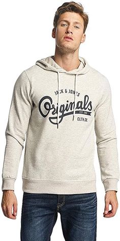 Du suchst einen lässigen Freizeit-Style? Dann hat JACK & JONES genau das Richtige für dich: den Hoodie mit Labelprint. Das Modell mit Kordelzug in der Kapuze ist aus Sweatstoff gefertigt und besonders Jack And Jones Jeans, Graphic Sweatshirt, White