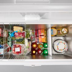 an open refrigerator filled with lots of food