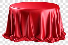 a round red table cloth on a transparent background png clipart free for personal use