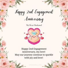 happy 2nd wedding anniversary wishes for husband and wife in english with love quotes on it