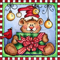 Wreath Sign, Christmas Bear 10x10 Metal Sign DECOE-177, Sign For Wreath, DecoExchange - DecoExchange Laurie Furnell, Happy Holidays Sign, Christmas Plaques, Christmas Quilting, Christmas Rock, Holiday Signs, Christmas Mouse, Christmas Bear, Christmas Drawing