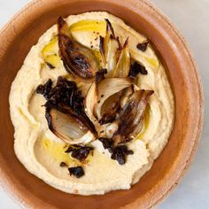 Lemony Hummus with Roasted Fennel and Black Olives Recipe - Sarah Bolla Black Olives Recipes, Hummus Recipes, Sweet Potato Hummus, Fennel Recipes, Pepper Hummus, Roasted Fennel, Beet Hummus, Olive Recipes, Beet Recipes