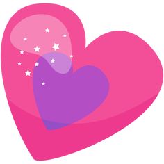 a pink heart with stars on it