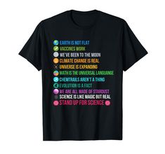 a black t - shirt with the words earth is not flat