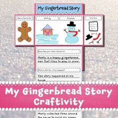 the gingerbread story craftivity activity is shown