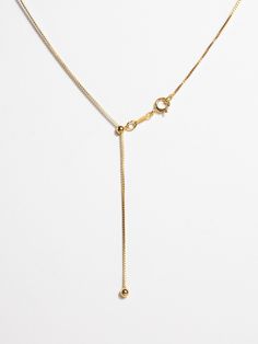 One necklace, infinite lengths. The lariat slides to adjust to for all layering needs. Lariat chain easily adjusts to any length up to 22” Immediate and easy slide adjustment Classic Lariat Necklace With Adjustable Chain, Adjustable Classic Yellow Gold Chain Necklace, Classic Adjustable Yellow Gold Chain Necklace, Modern Adjustable Lariat Necklace For Everyday, Adjustable Chain Necklace With Delicate Round Pendant, Adjustable Delicate Long Drop Chain Necklace, Adjustable Yellow Gold Long Drop Lariat Necklace, Adjustable Length Lariat Necklace With Long Drop, Adjustable Long Drop Delicate Chain Necklace