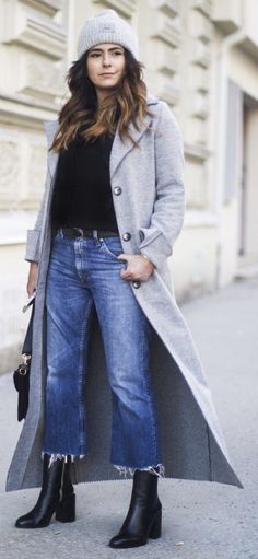 Weekday Coat, Vestiti In Jeans, Cropped Jeans Outfit, Straight Leg Jeans Outfits, Wide Leg Jeans Outfit, Dear Frances, Jeans Outfit Winter, Jeans Outfit Fall, Mode Tips