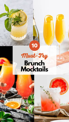 Brunch Mocktails Non Alcoholic Drinks For Brunch, Alcohol Free Drinks, Morning Brunch, Holiday Brunch, Perfect Brunch