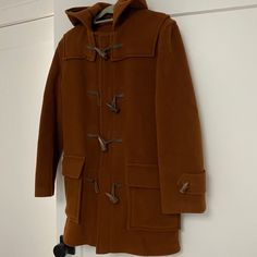 Authentic Burberry London Duffle Coat, Brown, Size 4 Some Wearing Marking On Back As Shown In Pictures Duffle Coat, Burberry Jacket, Burberry London, Pea Coats, Burberry, Jackets & Coats, Jackets For Women, Size 4, London