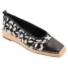 Vince Camuto Miheli Embroidered Espadrille Wedge Flat  Step into the season with this embroidered flat built on a low espadrille wedge sandal that will never go out of style.   Good to Know Casual Wedge Heel Flats For Spring, Casual Spring Wedge Heel Flats, Casual Embroidered Slip-on Flats, Embroidered Casual Flats For Spring, Embroidered Casual Flats, Casual Embroidered Flats For Summer, Casual Textile Flats For Spring, Casual Embroidered Summer Flats, Summer Floral Embroidery Slip-on Flats