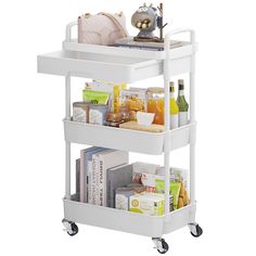 PRICES MAY VARY. Multifunctional Storage - This storage carts can be placed in the bedroom, toilet, baby room, and other places. You can use it as place toiletries, cosmetics, toys, diapers etc. Chic Design - The rolling utility cart with drawer are used to store your small items to prevent them from falling into dust or getting lost. The top tray is used to hold things that you want to keep within reach, such as cups and tissue paper. Movable & Heavy Duty - There are 4 casters with 360°rotation Rolling Utility Cart, Rolling Storage Cart, Storage Trolley, Plastic Shelves, Multifunctional Storage, Utility Cart, Storage Cart, Kitchen Nook, Home Office Organization