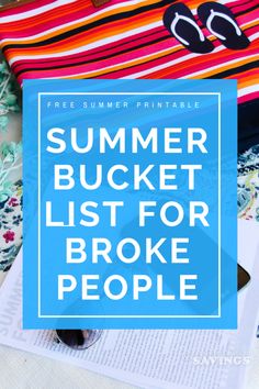 the text summer bucket list for broke people