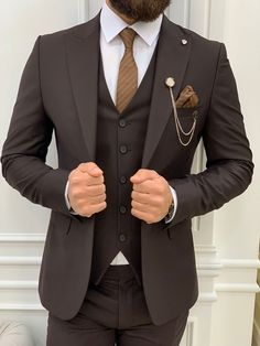 Peak Lapel Suit, 3 Piece Suit Wedding, Vest And Pants, Suits Men Business, Pants Gift, Wedding Suits Groom, Dress Suits For Men, Designer Suits For Men