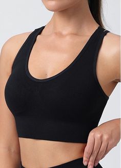 Color:Black;Size:M;Size:L;Size:XL;Size:2XL;Size:3XL;Package Contents:1 X Sports Bra; Bra Ideas, Elegant Dresses Plus Size, Sporty Swim, Beach Bridesmaid Dresses, Plus Size Swim, Shirt Tunic Top, Womens Sports, Style Finder, Strappy Sports Bras