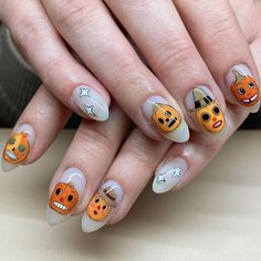 Halloween Cartoon Nails, Short Halloween Nails Gel, Grunge Nail Art, Horror Nails, Cartoon Nails, Punk Nails, Nail It, Goth Nails, Grunge Nails