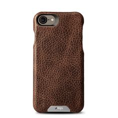 the brown leather iphone case is shown