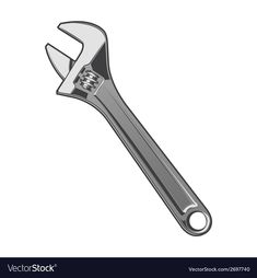 a wrench with an open end on a white background