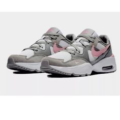 Nike Air Max Fusion (Gs) Kids Girl's Cj3824-003 Box No Lid Pink Synthetic Sneakers For School, Air Max 95 Grey, Nike Air Max Fusion, Kids Soccer Shoes, Toddler Nike Shoes, Nike Presto, Shoes Nike Air, Cute Nike Shoes, Nikes Girl