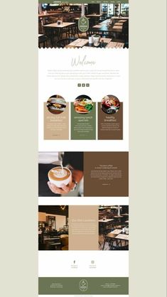 the website design for a restaurant